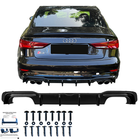 Rear Diffuser AUDI S3 Sedan 8V Facelift 2016-2020