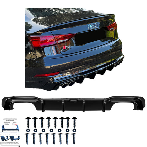 Rear Diffuser AUDI S3 Sedan 8V Facelift 2016-2020