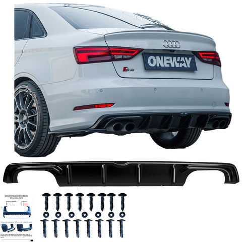 Rear Diffuser AUDI S3 Sedan 8V 2013-2016