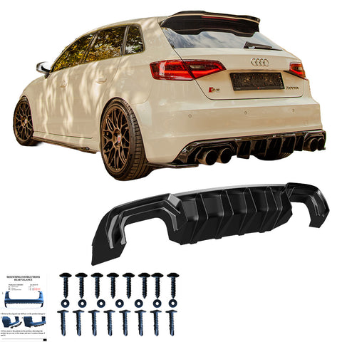 Rear Diffuser AUDI S3 Sportback 8V 2013-2016