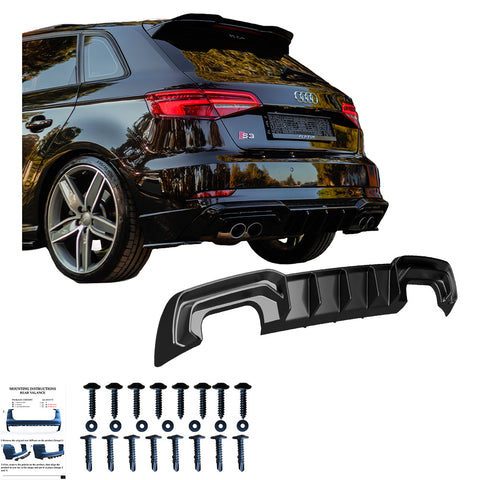 Rear Diffuser AUDI S3 Sportback 8V Facelift 2016-2020