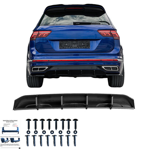 Rear Diffuser compatible with VOLKSWAGEN VW Tiguan R-Line Mk2 Facelift 2020-2024