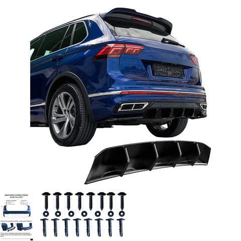 Rear Diffuser compatible with VOLKSWAGEN VW Tiguan R-Line Mk2 Facelift 2020-2024