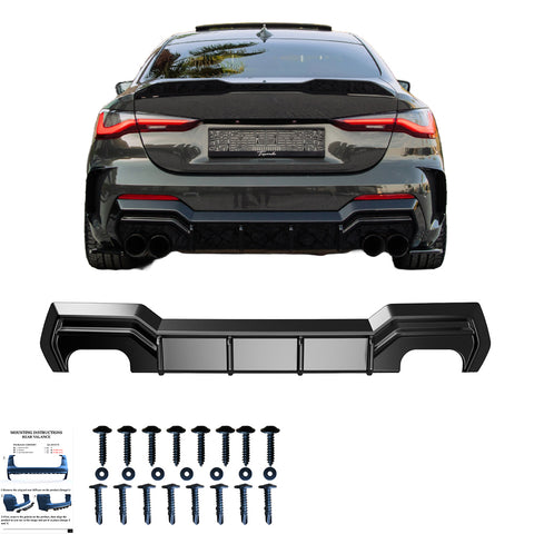 Difusor trasero Compatible con BMW Serie 4 (Coupé/Cabrio) G22 M-Pack/M440i 2020+