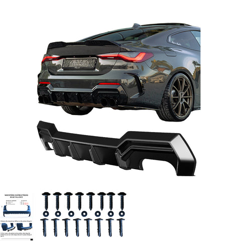 Difusor trasero Compatible con BMW Serie 4 (Coupé/Cabrio) G22 M-Pack/M440i 2020+