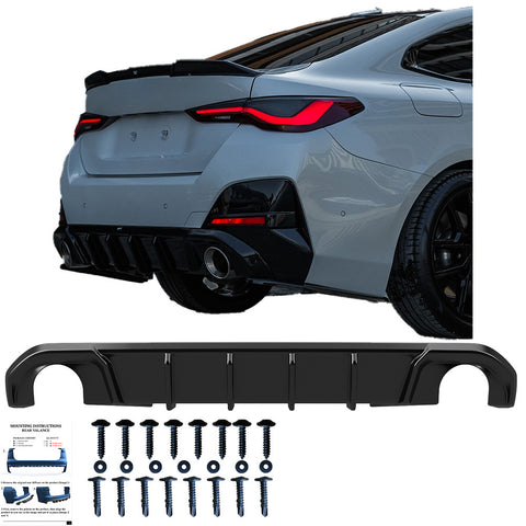 Rear Diffuser compatible with BMW 4 Series G26 Grand Coupe M-Pack / M440i 2021+