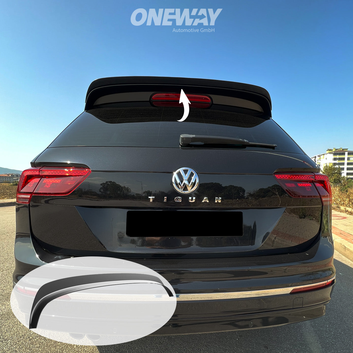 VW Tiguan Mk2 R Line 2015 - 2020 Roof Spoiler - ONEWAY Automotive GmbH