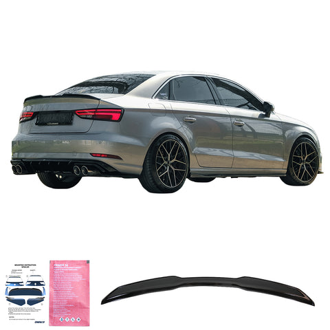 Extension de alerón Compatible con AUDI A3 A3 S-Line S3 RS3 Sedán 8V / 8V Facelift 2013-2020