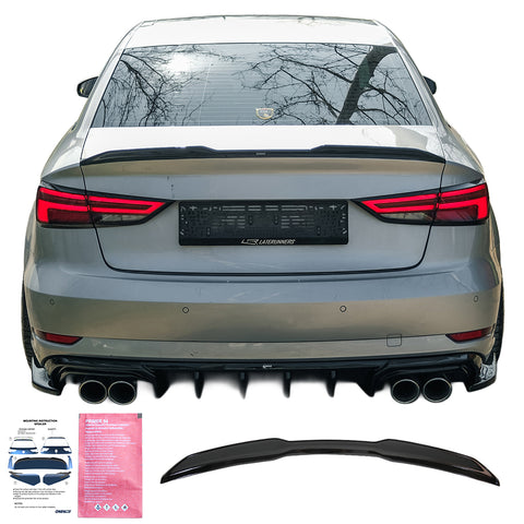Extension de alerón Compatible con AUDI A3 A3 S-Line S3 RS3 Sedán 8V / 8V Facelift 2013-2020