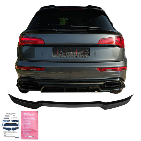Extension de alerón Compatible con Audi Q5 S-Line SUV Mk2 Facelift 2020-2024