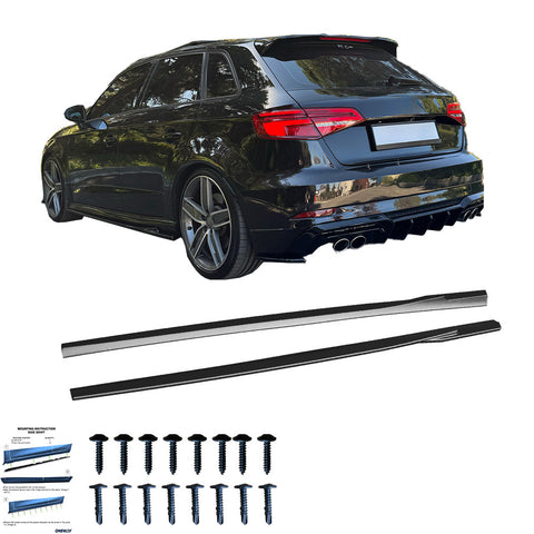 Side Skirts compatible with AUDI S3 8V / 8V Facelift 2013-2019