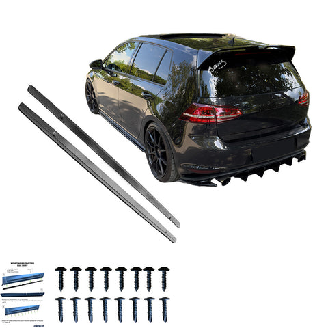 Extensiones de Faldones Laterales Compatible con VW Golf Mk7 GTI 2013-2016