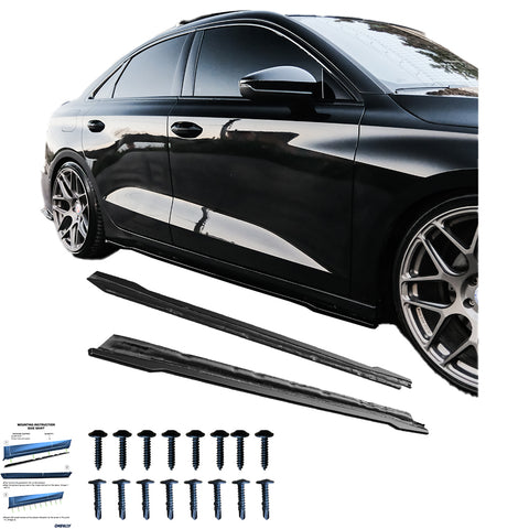 Extensiones de Faldones Laterales Compatible con AUDI A3 8Y Sedán/Sportback 2020-2024