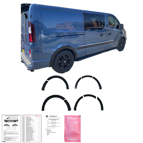 Wheel Arch Trims compatible with RENAULT Trafic X82 2014-2018 LWB v2 with ABE TÜV