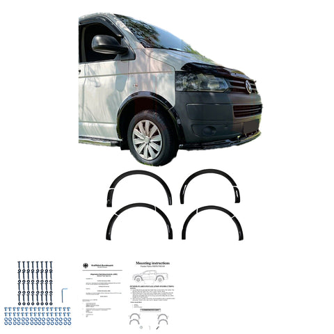 Radlaufleisten VW Transporter T5 - T5.1 2003–2015 (schwarz glänzend)