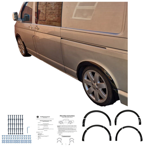 Radlaufleisten VW Transporter T5 - T5.1 2003–2015 (schwarz glänzend)