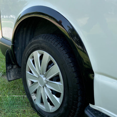 VW Volkswagen Transporter T5 T5.1 2003-2015 Gloss Black Wheel Arch Trims with ABE TÜV - ONEWAY Automotive GmbH