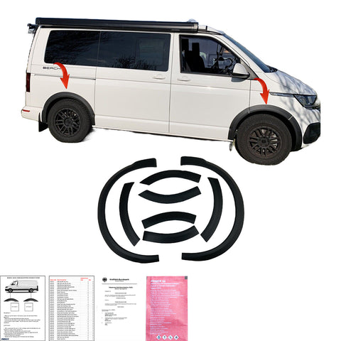 Wheel Arch Trims compatible with VW Transporter T6.1 2019-2022 with ABE TÜV