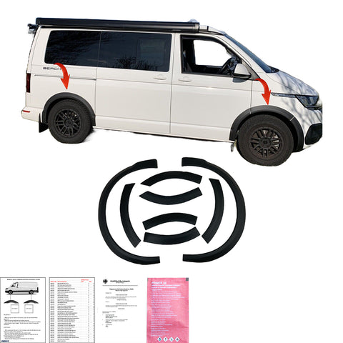 Wheel Arch Trims VW Transporter T6.1 2019-2022 with ABE TÜV