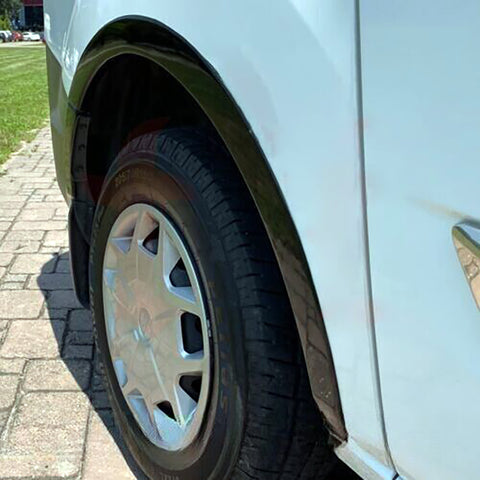Wheel Arch Trims compatible with FORD Transit Custom MK1 Facelift 2018-2022 (Gloss Black) with ABE TÜV