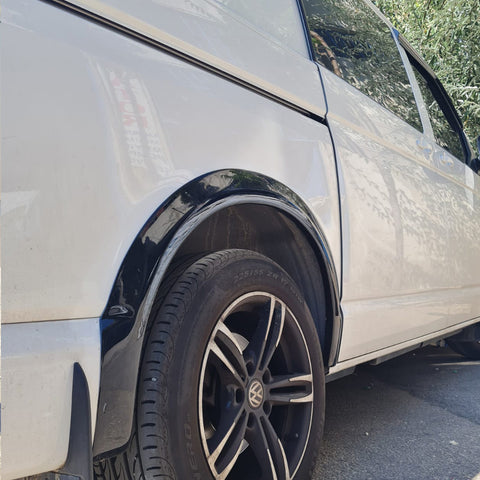 VW Volkswagen Transporter T6.1 2019-2021 Wheel Arch Trims (8 Pcs) (Gloss Black) with ABE TÜV - ONEWAY Automotive GmbH