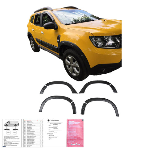 Wheel Arch Trims compatible with DACIA Duster Series 2 2018+ Parkassist (Offroad) with ABE TÜV