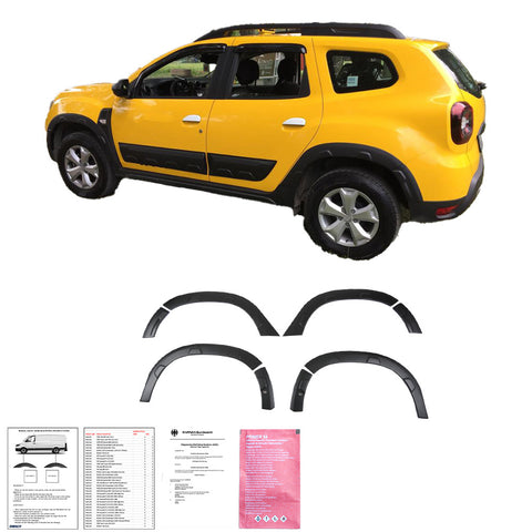 Wheel Arch Trims compatible with DACIA Duster Series 2 2018+ Parkassist (Offroad) with ABE TÜV