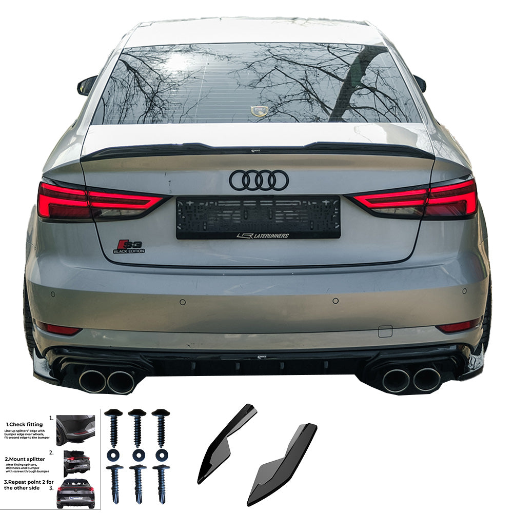 Rear Side Splitters AUDI A3